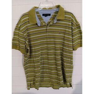 Tommy Hilfiger Mens Short Sleeve Striped Polo Shirt Multicolor Size X Large